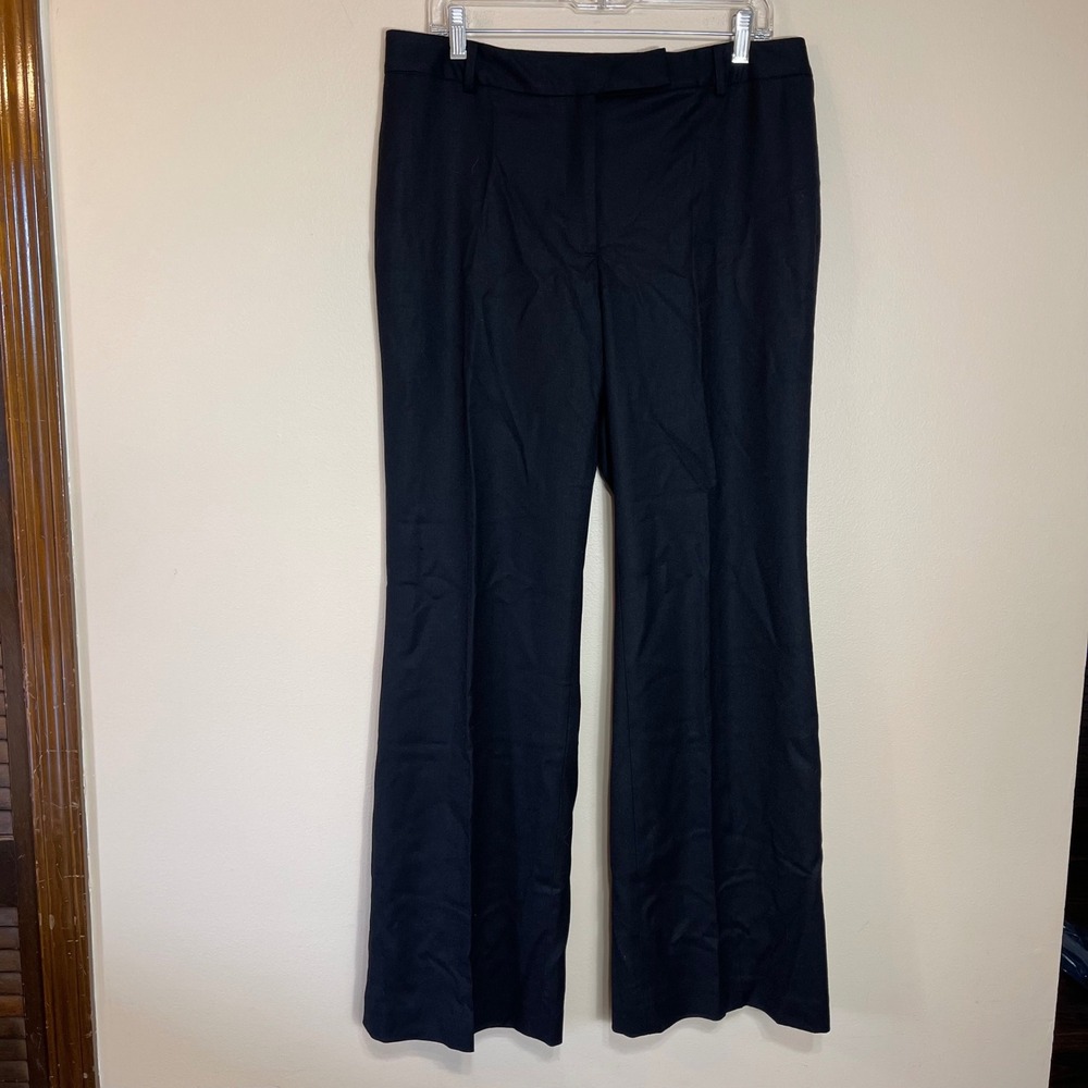 NEW Talbots Heritage Black Wide Leg Dress‎ Pants Lined Trousers Womens 12